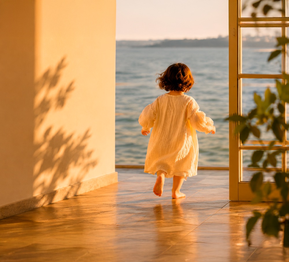 Niña caminando hacia la luz, una imagen del niño interior y de nuestra propia historia